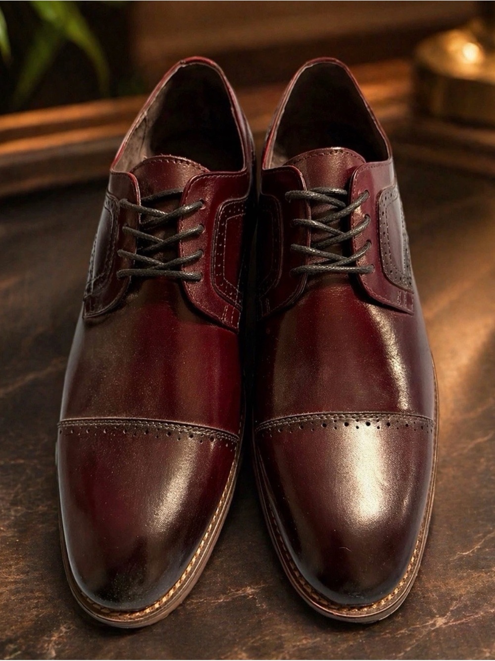 Stacy Adams Dickinson Burgundy Cap Toe Oxford Shoes Men’s 8.5M NWOT